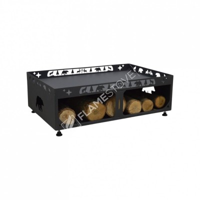 Soba Altlığı Odun hazneli 60cm x 90cm Doğa Desenli