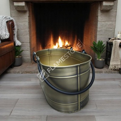 ÇİFT KULPLU GOLD OVAL ODUN KOVASI - GOLD