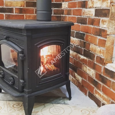 Sırıus Ultra Döküm FS-14  Yüksek Verimli Pik Döküm Soba | Alman Seramik Camlı | 9 kW Isı Gücü | 130 mm Baca Çıkışı