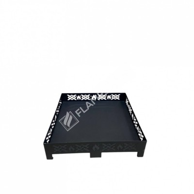 Lazer Kesim Çapraz Desenli 50 x 50 cm Soba Altlığı