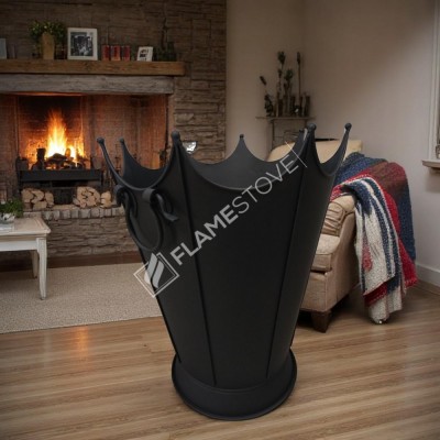 Oval Odun Kovası | Şömine ve Kömürlük Kovası | 27x43x53 cm | Şık ve Dayanıklı