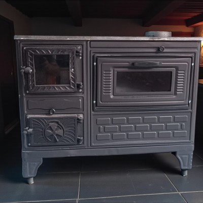 40'lık Kuzine Sac Soba Camlı