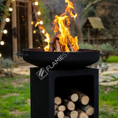 Flame Cook Ateş Çukuru | 60 cm Çap | 2.5 mm ST37 Malzeme | Derin Hazne | Yüksek Odun Kapasitesi