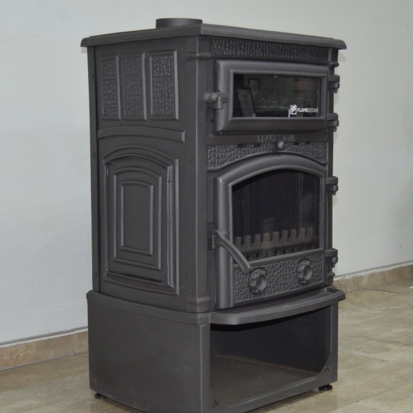 Sirius Mega Style YK Odunluklu Fırınlı Döküm Soba | Yüksek Verimli Odun & Kömür Sobası, Schott Robax Camlı, Yan Kapaklı, 15 kW