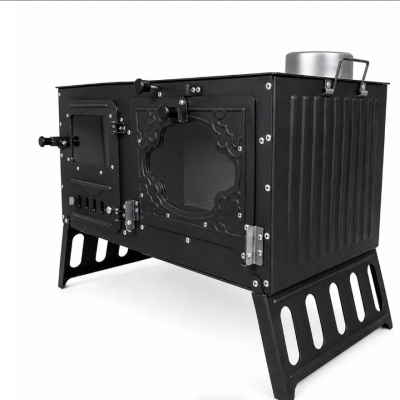 Sirius Maxi Yan Kapaklı Fırınlı 3 Camlı Döküm Soba | Yüksek Verimli Odun & Kömür Sobası, Schott Robax Camlı, Çift Yanmalı, 18.21 kW
