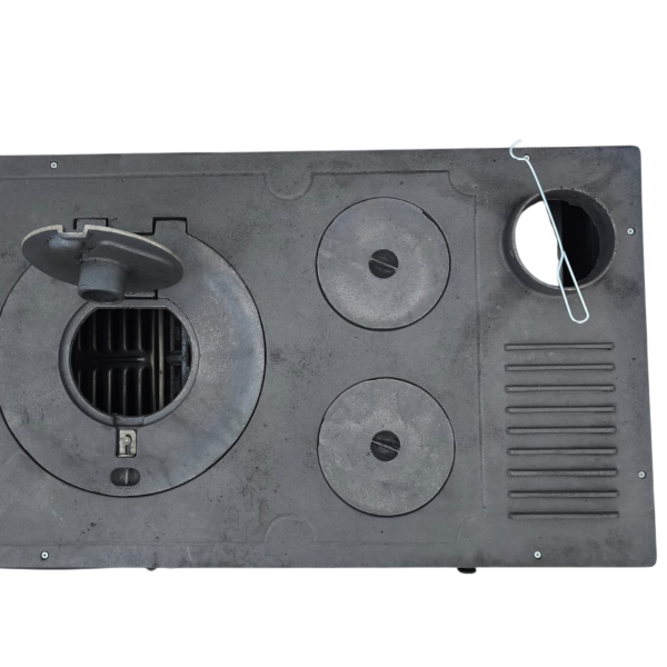 FS-320 - 50’lik Paçalı Kuzine Soba | Kahverengi Emaye | Geniş Fırınlı Kuzine