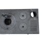 FS-320 - 50’lik Paçalı Kuzine Soba | Kahverengi Emaye | Geniş Fırınlı Kuzine