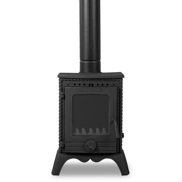 Minör Yüksek Mukavemetli Pik Döküm Soba | Yüksek Verimli Odun & Kömür Sobası, Schott Robax Camlı, 50 m2 Isıtma