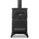  Modena Oven Fırınlı Yüksek Mukavemetli Döküm Soba | Yüksek Verimli Odun & Kömür Sobası, Schott Robax Camlı, Ahşap Kulplu, 18.33 kW
