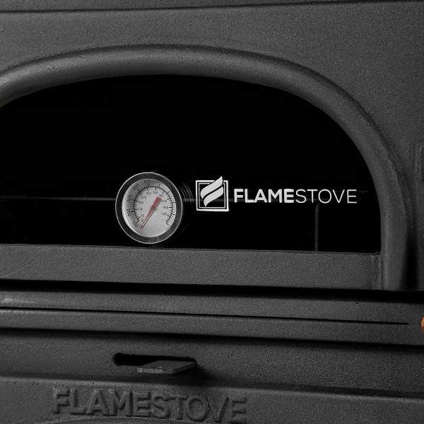  Modena Oven Fırınlı Yüksek Mukavemetli Döküm Soba | Yüksek Verimli Odun & Kömür Sobası, Schott Robax Camlı, Ahşap Kulplu, 18.33 kW