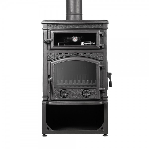 Sirius Mega Style YK Odunluklu Fırınlı Döküm Soba | Yüksek Verimli Odun & Kömür Sobası, Schott Robax Camlı, Yan Kapaklı, 15 kW