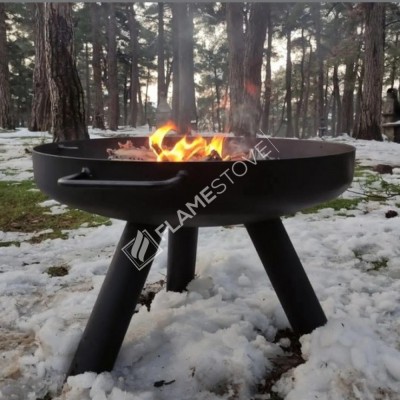 Flame Feast Ateş Çukuru | 60 cm Alt Izgara | 34 cm Üst Izgara | 2.5 mm Kalın Sac | Derin Hazne