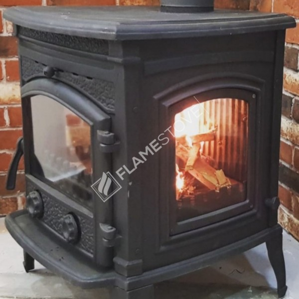 Sırıus Ultra Döküm FS-14  Yüksek Verimli Pik Döküm Soba | Alman Seramik Camlı | 9 kW Isı Gücü | 130 mm Baca Çıkışı