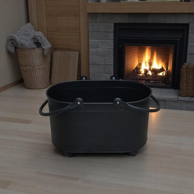 TOP AYAKLI ZİKZAK BASKILI ODUN KOVASI - MAT