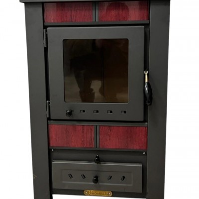 Çelik Dış Yüzey Ateş Tuğlalı Soba | Schott Robax Camlı, Yüksek Verimli Katı Yakıt Sobası