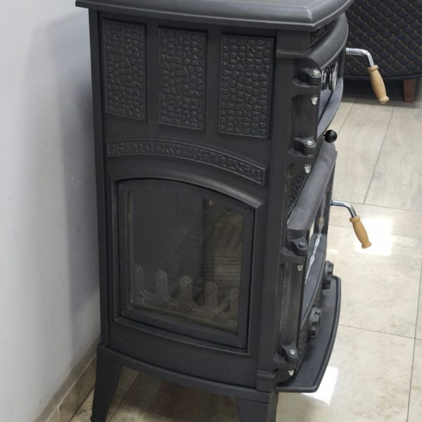 Flame Stove FS-71YK Sirius Midi Yan Kapaklı – Fırınlı Döküm Soba (Emaye Tepsili)