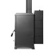 Flame Stove Lodi Krom Yanma Hazneli Pelet Soba | Yüksek Verimli Pelet Sobası, A Sınıfı, Schott Robax Camlı, 7 kW