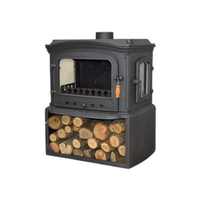 Altara Lux Yan Kapaklı Odunluklu Döküm Soba | Yüksek Verimli Odun & Kömür Sobası, Çift Yanmalı, A Enerji Sınıfı