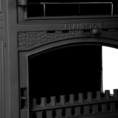 Sirius Maxi Fırınlı 3 Camlı Döküm Soba | Yüksek Verimli Odun & Kömür Sobası, Schott Robax Camlı, Arka Hava Denge Sistemli, 18.21 kW