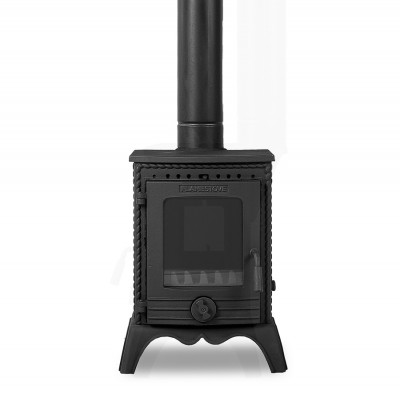 Minör Yüksek Mukavemetli Pik Döküm Soba | Yüksek Verimli Odun & Kömür Sobası, Schott Robax Camlı, 50 m2 Isıtma