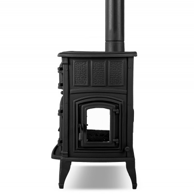 Sirius Maxi Yan Kapaklı Fırınlı 3 Camlı Döküm Soba | Yüksek Verimli Odun & Kömür Sobası, Schott Robax Camlı, Çift Yanmalı, 18.21 kW