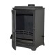 Flame Stove Lodi Klasik Şömine Soba | Yüksek Verimli Odun & Kömür Sobası, Çift Yanmalı, A Sınıfı, Schott Robax Camlı, 5 kW