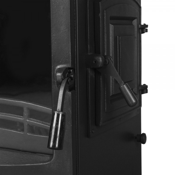 Flame Stove Lodi Gurme Fırınlı Yan Kapaklı Döküm Soba | A Sınıfı, Çift Yanmalı, Schott Robax Camlı, 8 kW