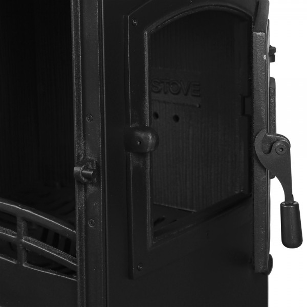 Flame Stove Lodi Gurme Fırınlı Yan Kapaklı Döküm Soba | A Sınıfı, Çift Yanmalı, Schott Robax Camlı, 8 kW