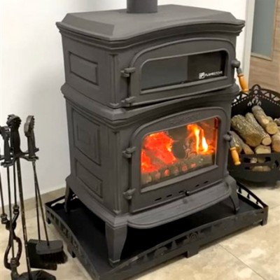 Altara Premium Döküm Soba | Yüksek Verimli Fırınlı Odun & Kömür Sobası, Çift Yanmalı, A Enerji Sınıfı, Yan Kapaklı